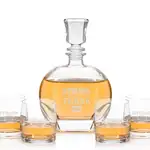 Glendale Decanter 28 oz and 4 Whisky Glasses Valemount