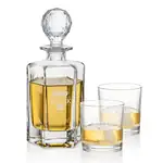 Govenor Decanter 26 oz and 2 Whisky Glasses