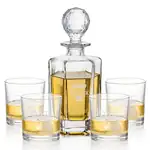 Govenor Decanter 26 oz and 4 Whisky Glasses