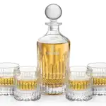 Hathaway Decanter 28 oz and 4 Whisky Glasses