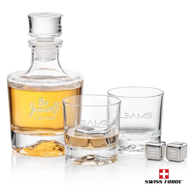 Ensemble carafe Heathfield 24 oz, 2 verres 10 oz et cubes à whisky de Swiss Force