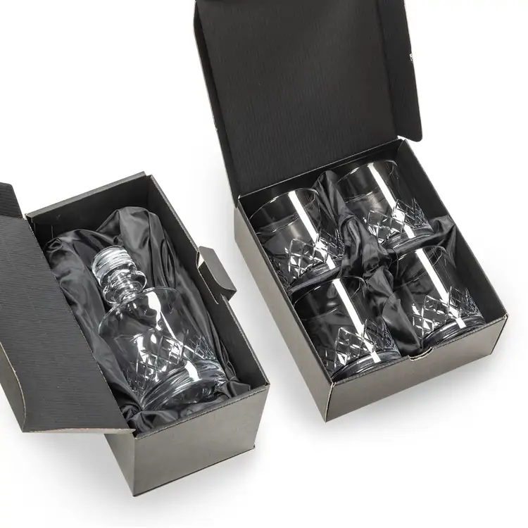 Heceta Decanter 28 oz and 4 Whisky Glasses #2
