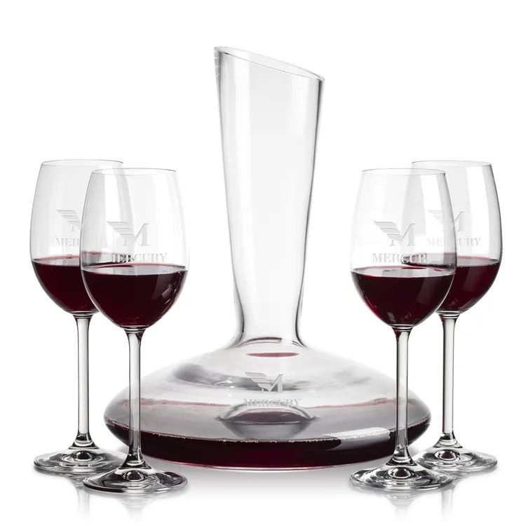 Ensemble carafe Henkel 60 oz et 4 verres à vin Woodbridge