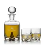 Hillcrest Decanter 33 oz and 2 Whisky Glasses