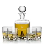 Hillcrest Decanter 33 oz and 4 Whisky Glasses