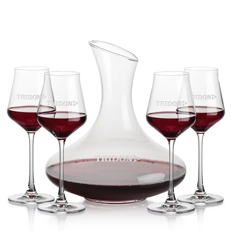 Innisfil 50 oz Carafe and 4 Bretton Wine Glasses Set