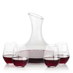 Ensemble carafe Innisfil 50 oz et 4 verres à vin sans pied Reina