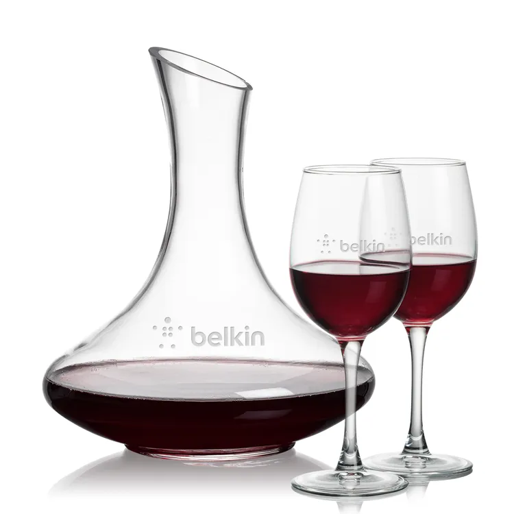 Kanata 50 oz Carafe and 2 Connoisseur Wine Glasses Set