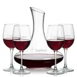 Kanata 50 oz Carafe and 4 Connoisseur Wine Glasses Set