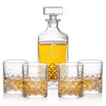 Longford Decanter 32 oz and 4 Whisky Glasses