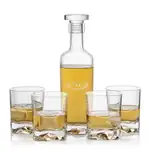 Lucinde Decanter 24 oz and 4 Whisky Glasses