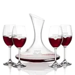 Ensemble carafe Madagascar 42 oz et 4 verres à vin Naples
