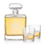 Maschito Decanter 30 oz and 2 Whisky Glasses