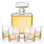 Maschito Decanter 30 oz and 4 Whisky Glasses