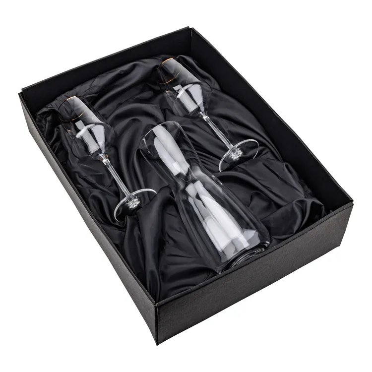 Ensemble carafe Mason 25 oz et 2 verres à vin à bord doré Tucson #2