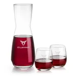 Mason 25 oz Carafe and 2 Crestview Stemless Wine Glasses Set