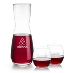 Mason 25 oz Carafe and 2 Redmond Stemless Wine Glasses Set