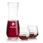 Mason 25 oz Carafe and 2 Tucson Stemless Wine Glasses Set