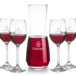 Mason 25 oz Carafe and 4 Burlington Wine Glasses Set