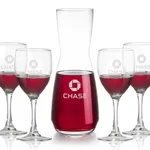 Mason 25 oz Carafe and 4 Carberry Wine Glasses Set