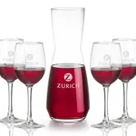 Mason 25 oz Carafe and 4 Connoisseur Wine Glasses Set