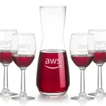 Mason 25 oz Carafe and 4 Fairview Wine Glasses Set