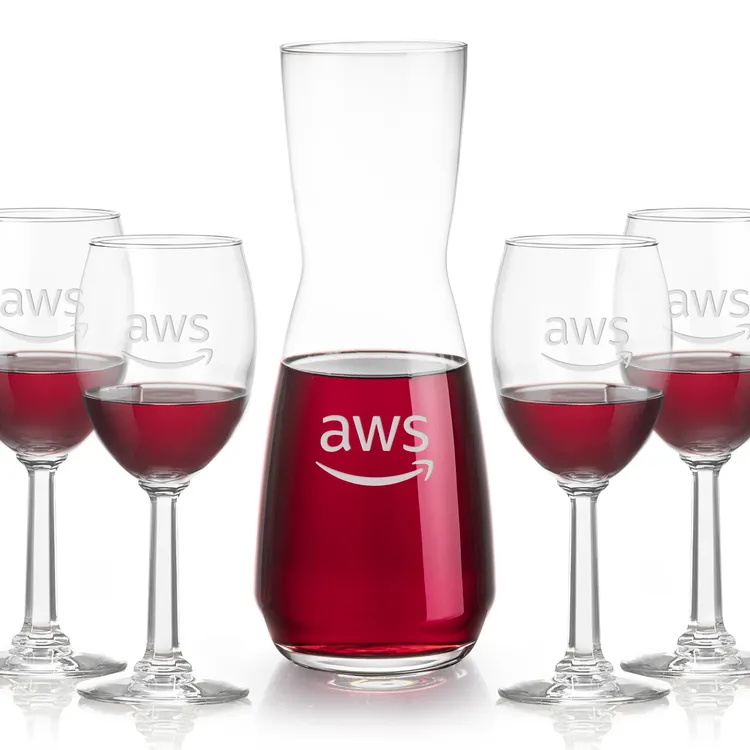 Mason 25 oz Carafe and 4 Fairview Wine Glasses Set
