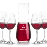 Mason 25 oz Carafe and 4 Santiago Wine Glasses Set