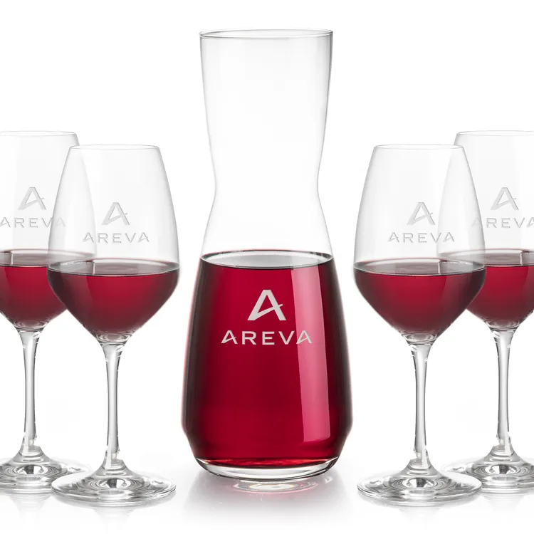 Ensemble carafe Mason 25 oz et 4 verres à vin Santiago