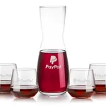 Mason 25 oz Carafe and 4 Tucson Stemless Wine Glasses Set