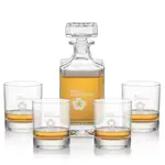 Matlock Decanter 24 oz and 4 Whisky Glasses
