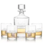 Monterey Decanter 30 oz and 4 Whisky Glasses