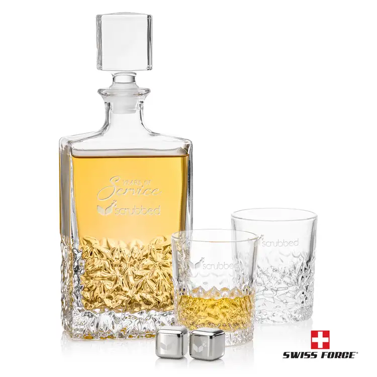 Ensemble carafe Oakham 25 oz, 2 verres 10.5 oz et cubes à whisky de Swiss Force