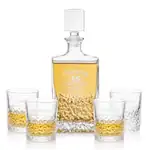Oakham Decanter 25 oz and 4 Whisky Glasses
