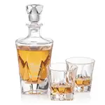 Oakhaven Decanter 25 oz and 2 Whisky Glasses