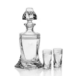 Oasis Shot Decanter 17 oz and 2 Shot Glasses