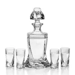 Oasis Shot Decanter 17 oz and 4 Shot Glasses