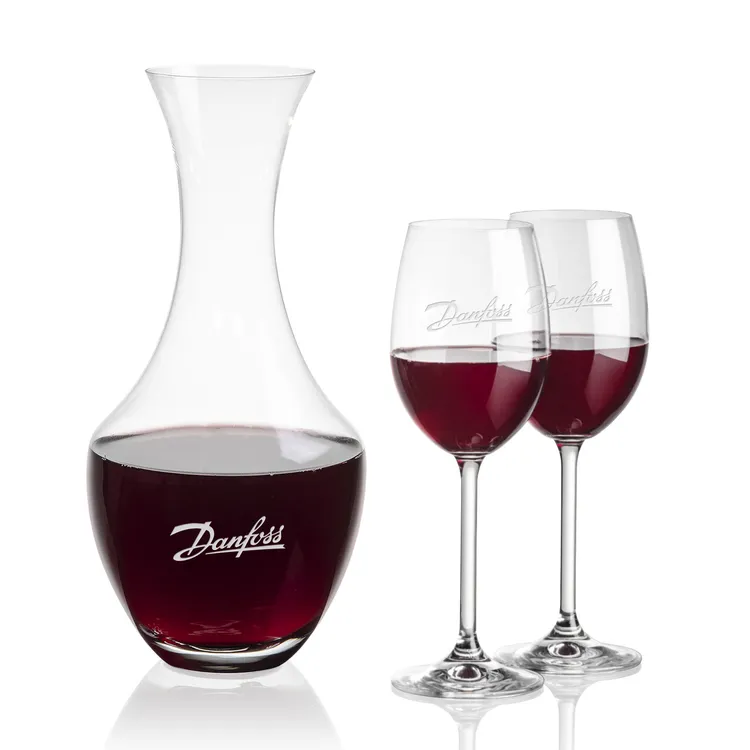 Oldham 50 oz Carafe and 2 Naples Wine Glasses Set