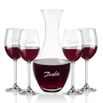 Oldham 50 oz Carafe and 4 Naples Wine Glasses Set
