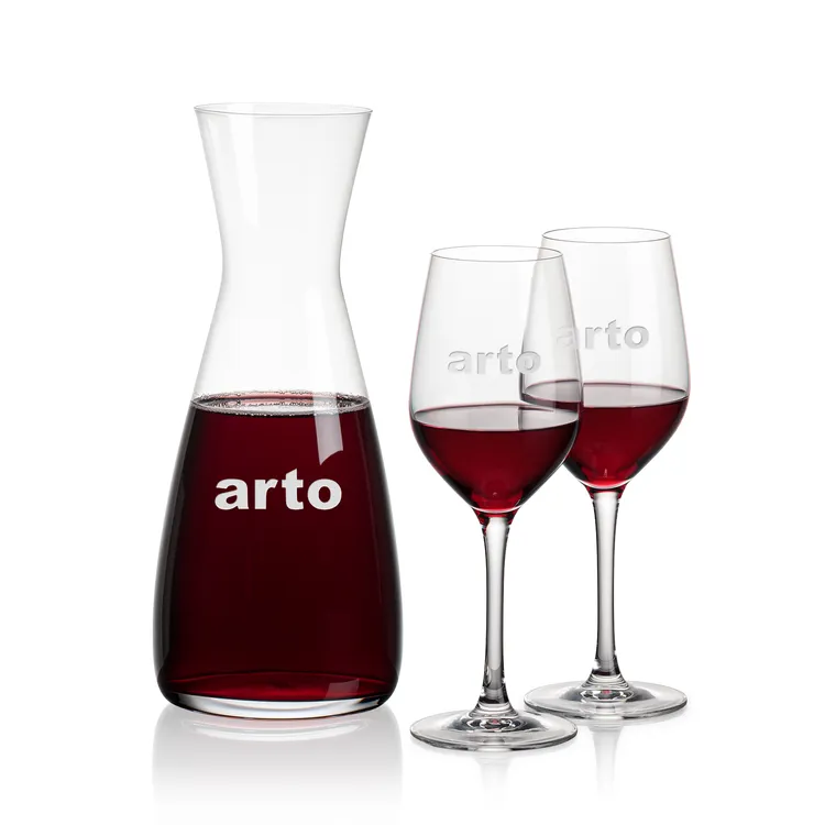 Portofino 30 oz Carafe and 2 Lethbridge Wine Glasses Set