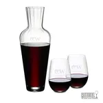 Ensemble carafe RIEDEL Mosel 46.5 oz et 2 verres à vin sans pied