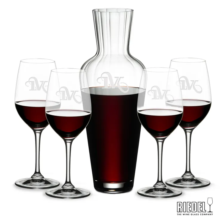 RIEDEL Mosel 46.5 oz Carafe and 4 Oenologue Wine Glasses Set