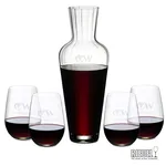 Ensemble carafe RIEDEL Mosel 46.5 oz et 4 verres à vin sans pied