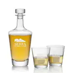 Salzberg Decanter 25 oz and 2 Whisky Glasses
