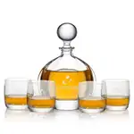 Sandown Decanter 30 oz and 4 Whisky Glasses