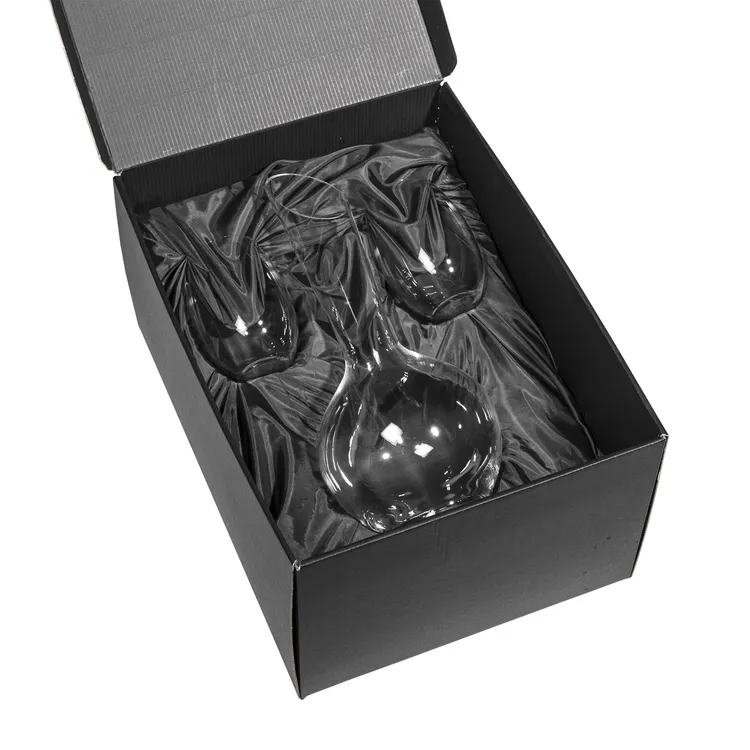 Ensemble carafe Sanguine 25 oz et 2 verres à vin sans pied Carlita #2
