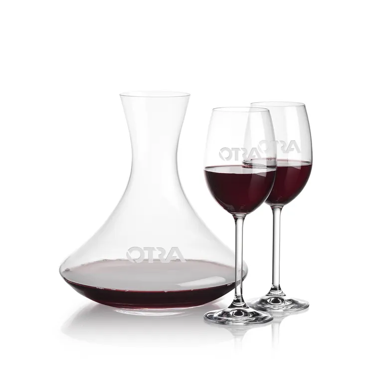 Senderwood 48 oz Carafe and 2 Woodbridge Wine Glasses Set