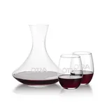 Ensemble carafe Senderwood 48 oz et 2 verres à vin sans pied Stanford