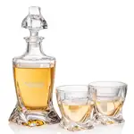 Seneca Decanter 25 oz and 2 Whisky Glasses