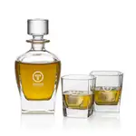 Sterling Decanter 24 oz and 2 Whisky Glasses